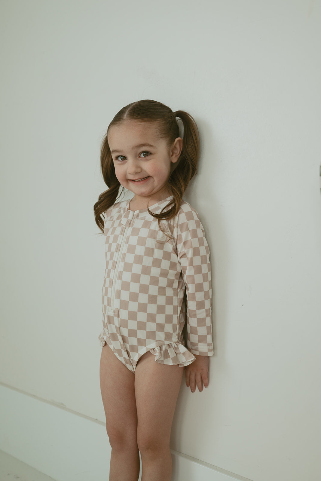 checked out one-piece swimwear upf 50+