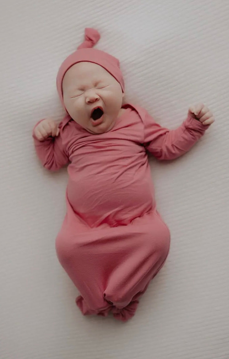 newborn baby knotted gowns