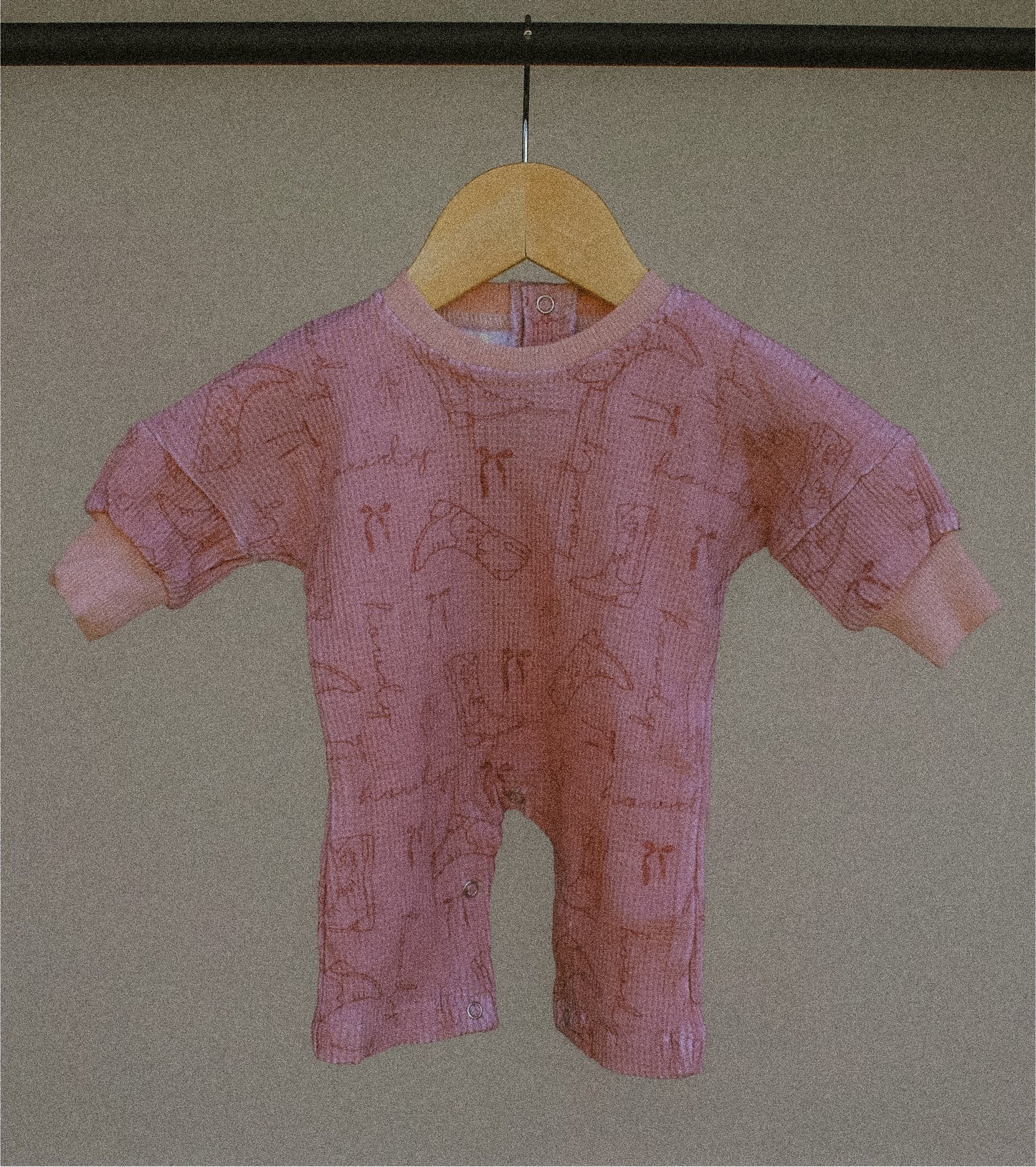 prairie rose waffle romper