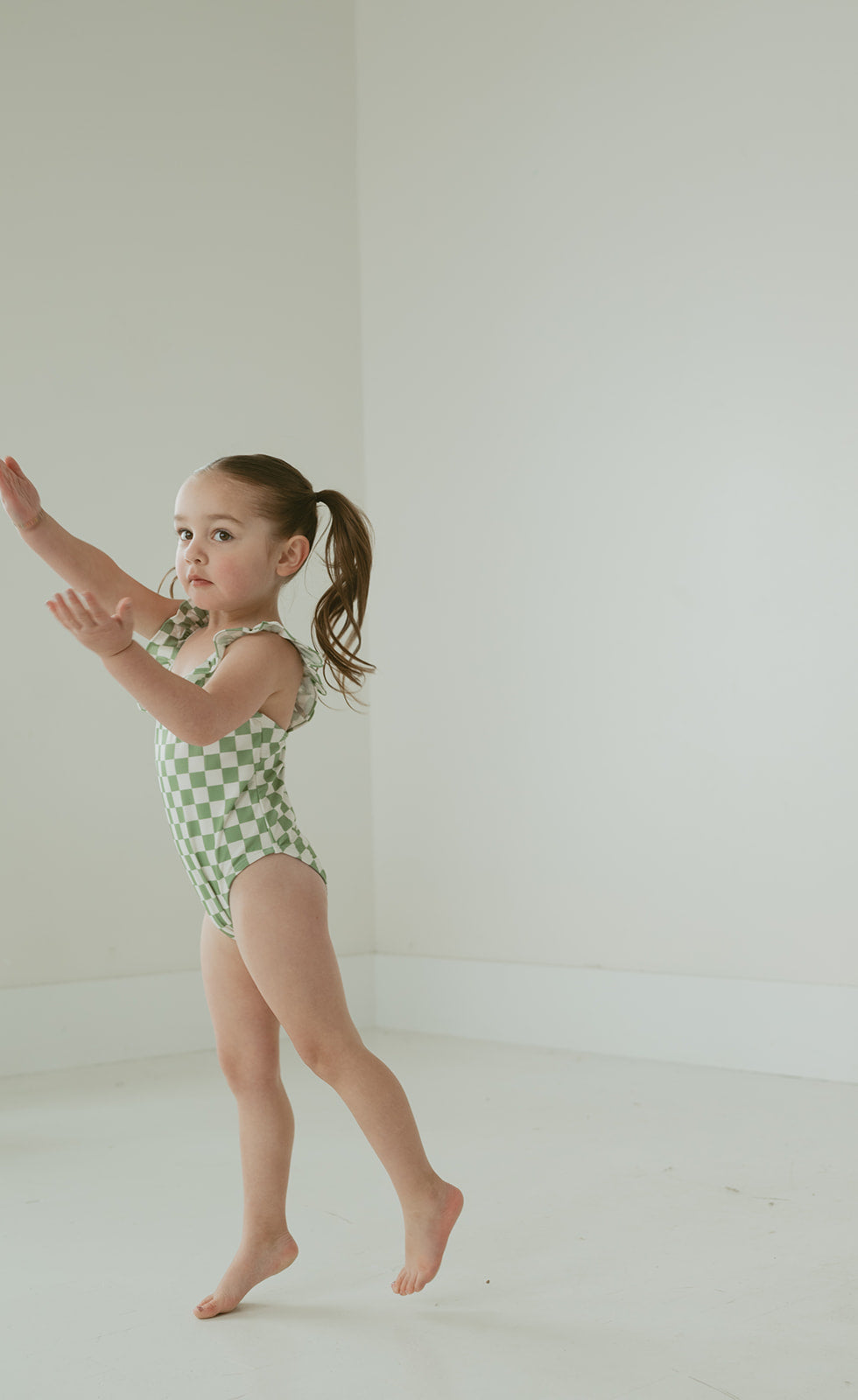 checked out one-piece swimwear upf 50+