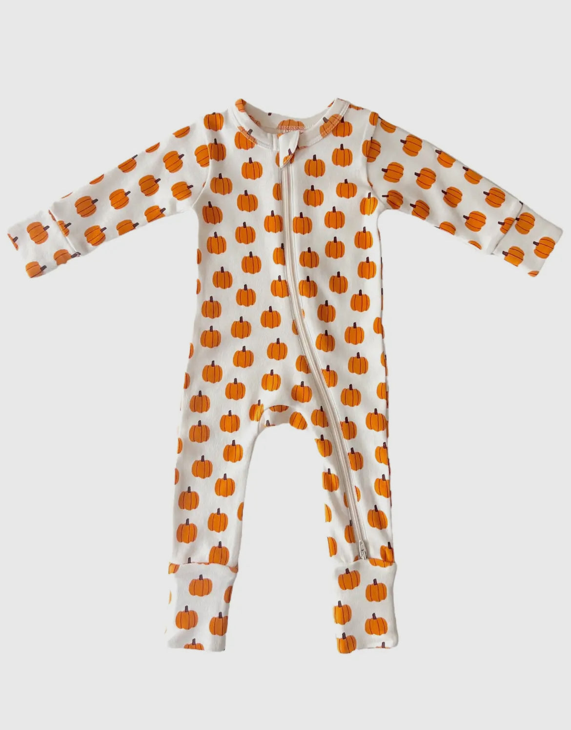 pumpkin patch zip up jammies