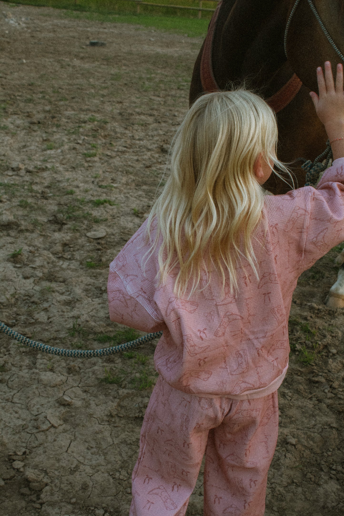 prairie rose waffle romper