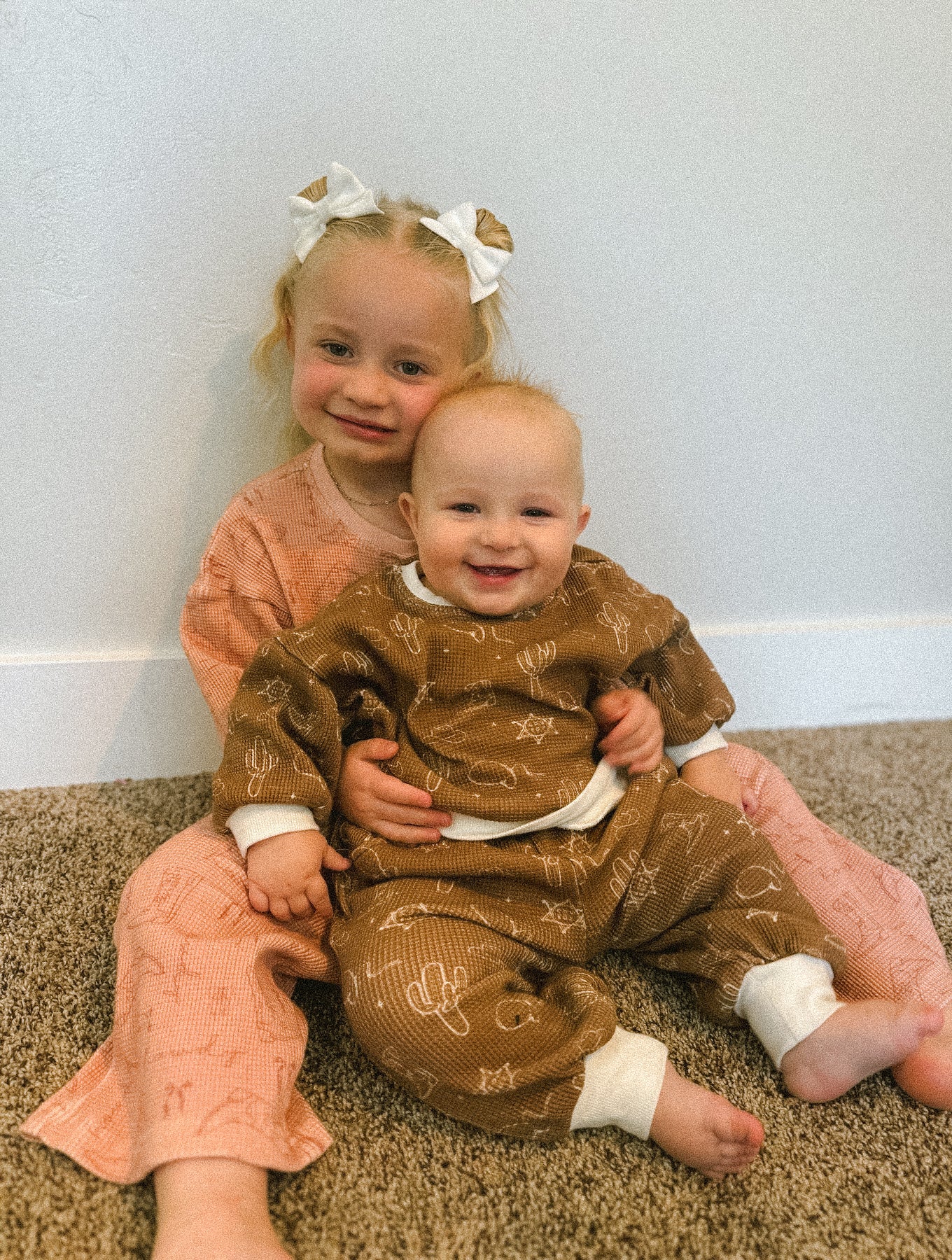 prairie rose waffle romper