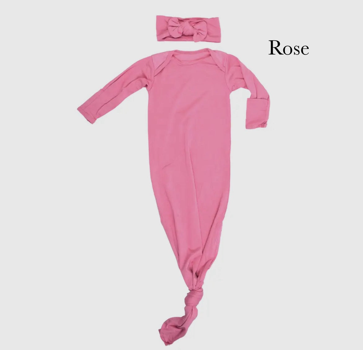 newborn baby knotted gowns