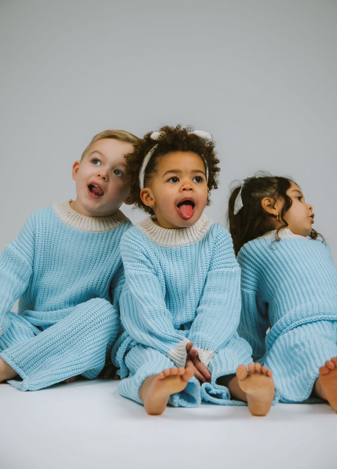 knitted blue haze sweater