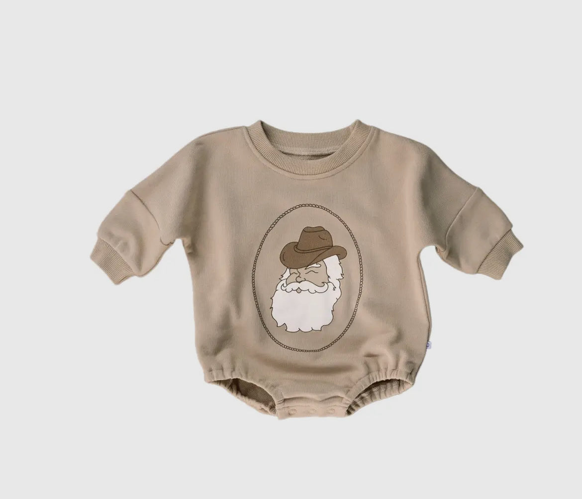 ranch santa bubble romper