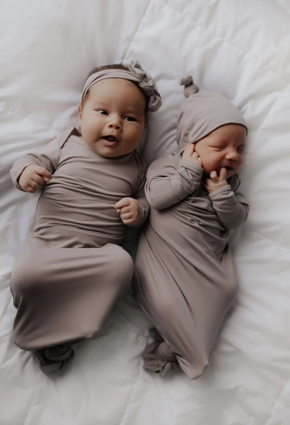 newborn baby knotted gowns