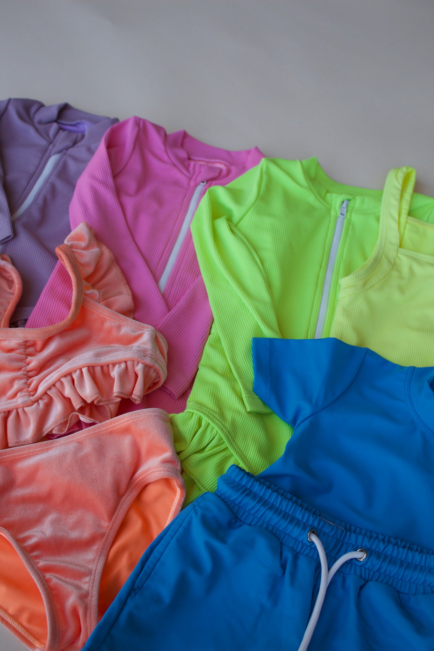 neon boys + girl swimwear