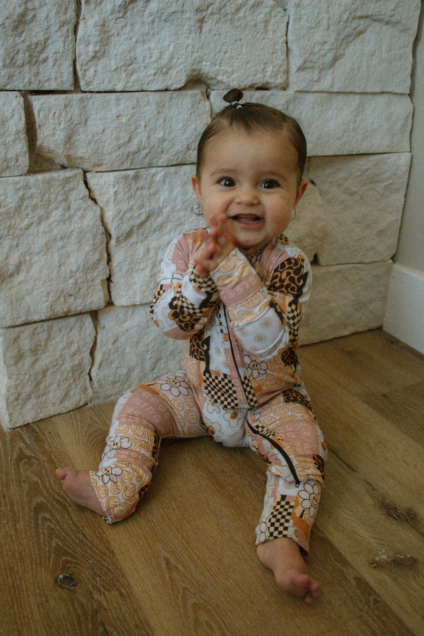 snooze patch party zip romper