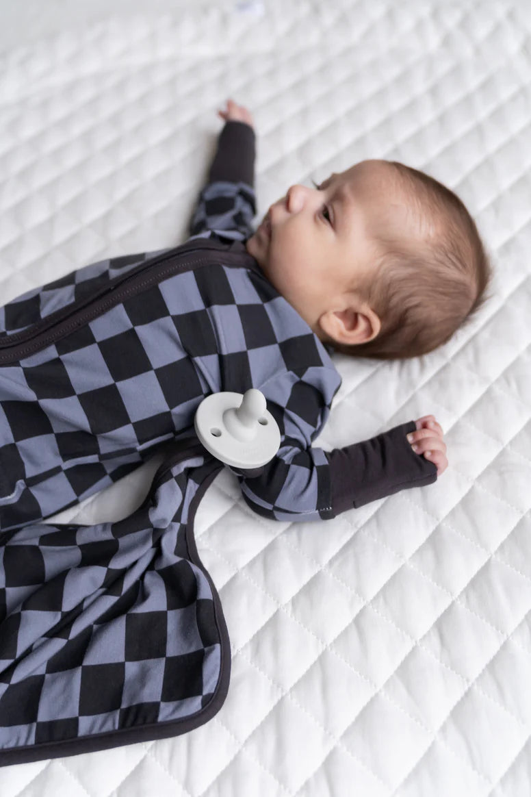 Preemie Stone Checkers Bamboo Pjs