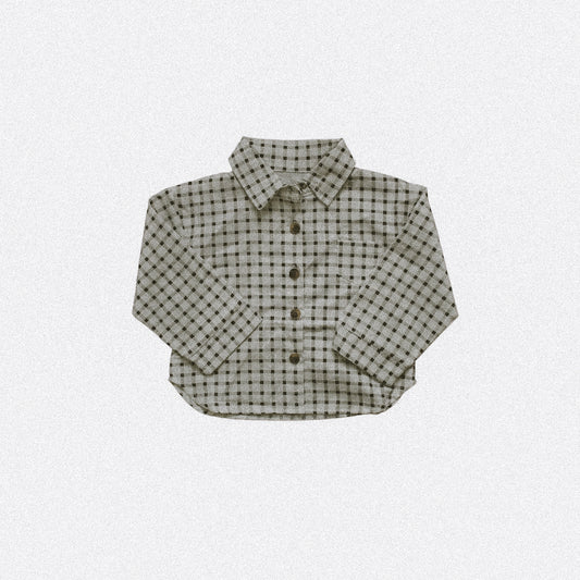 Tiny Trailblazer Plaid Button-Up