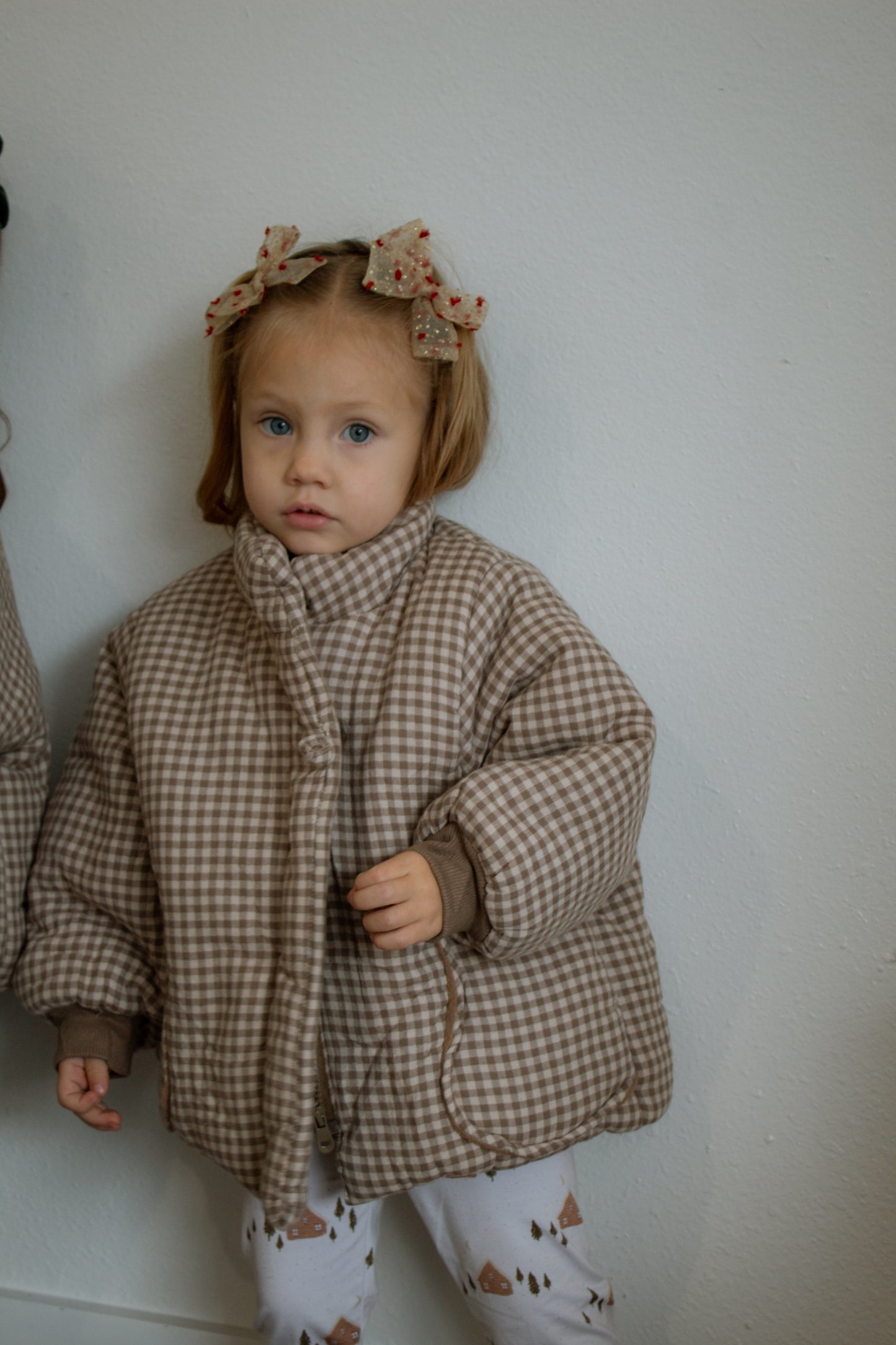 Chestnut Check Puffer Coat