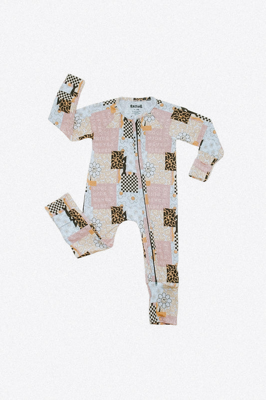 Snooze Patch Party Zip Romper