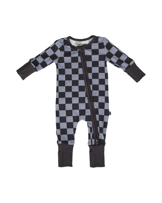 Preemie Stone Checkers Bamboo Pjs