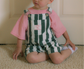 preorder grass stain shortie overall
