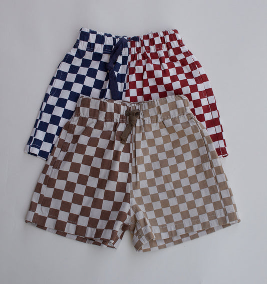 CheckerBoard Two Tone Shorts