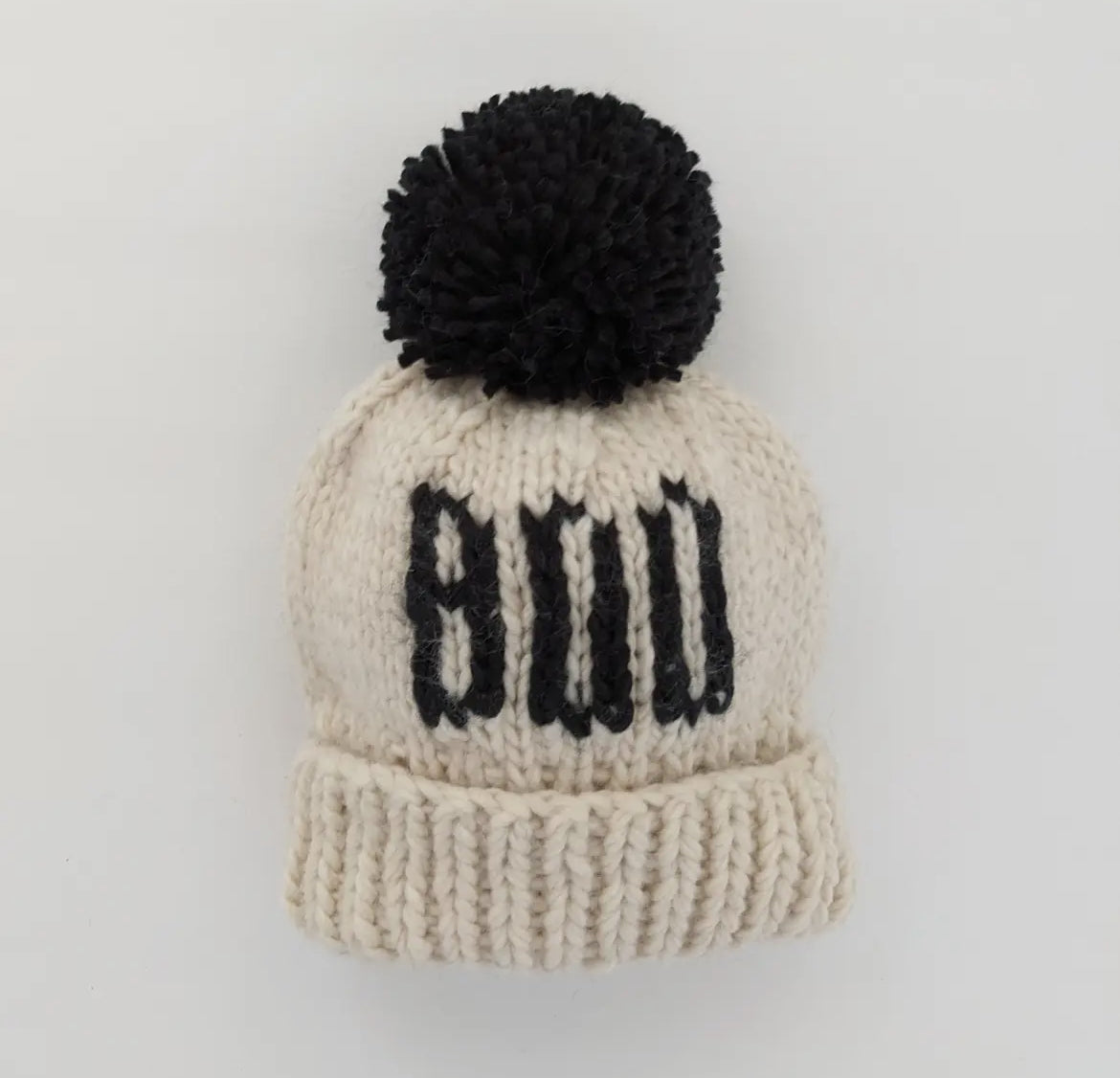 Knitted " BOO " Halloween Beanie