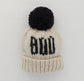 Knitted " BOO " Halloween Beanie