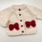 Cherry Bow Hand Knitted Sweater